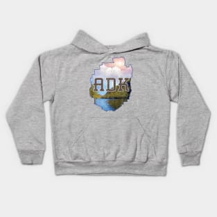 Distressed Adirondack River Scene Kids Hoodie